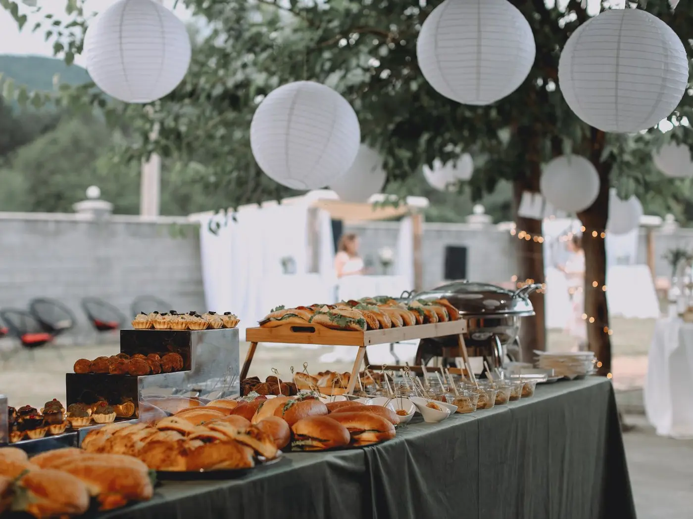Event & Outdoor Catering — a setting Brillian builds pizza ovens for